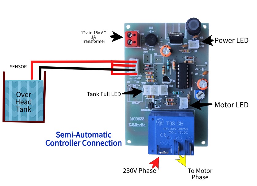 Connection Diagram of Using MOD633 as a Semi-automatic Controller 