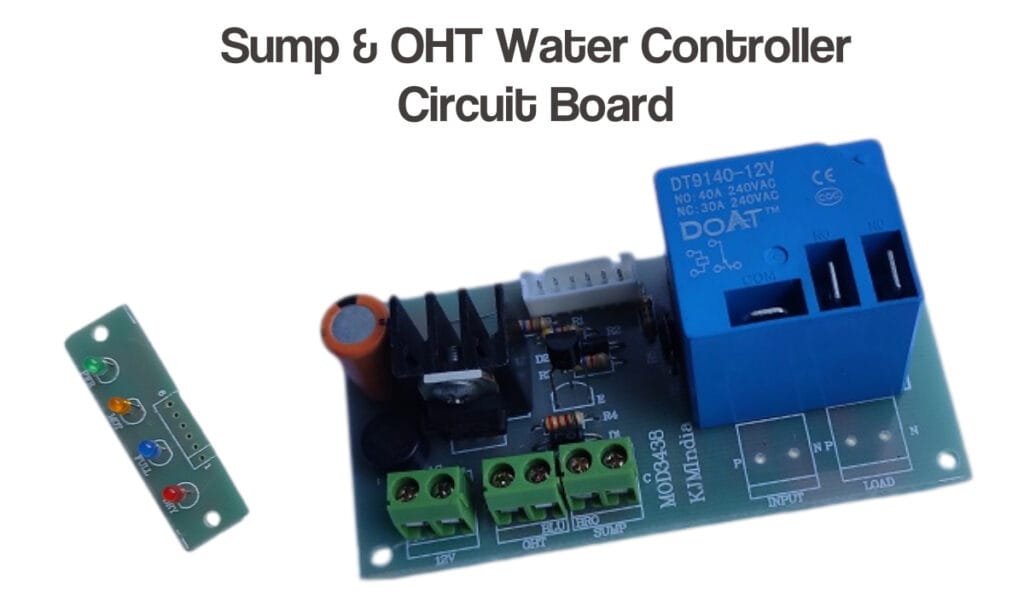 Readymade board of Water Level Controller Circuit For Sump & Overhead Tank | Transistor Based